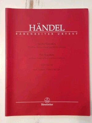 Handel Barenreiter Urtext - Seis sonatas para violín oboe y bajo continuo - Vol 1 Foto 1 de 2