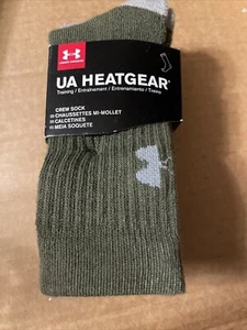 Unde Armour Boys UA Heatgear  Crew Socks Size YLG 3 Pairs - Picture 1 of 4