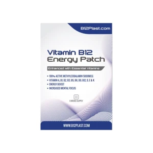 B12Plast Transdermal Vitamin B12 Patch 5000mcg plus 10 Essential Vitamins - Picture 1 of 5