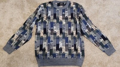 Montechiaro Italy Men Size XL Large Knit Coogi Style Sweater Casual Preppy 90's - Image 1 of 4