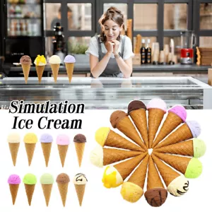 Ice Cream Cone Model Simulation Ice Cream Models Artificial Dessert Decor New - Picture 1 of 25