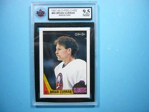 1987/88 O-PEE-CHEE NHL HOCKEY CARD #90 BRIAN CURRAN ROOKIE RC KSA 9.5 NGM OPC - Picture 1 of 2