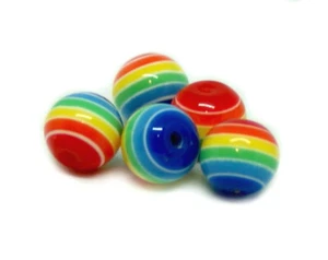 50 Bunte Regenbogen-Perle 8mm für Halsketten - Bild 1 von 2