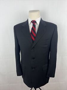 Canali Men's Black Striped Wool Suit 40R 33X29 $3,495