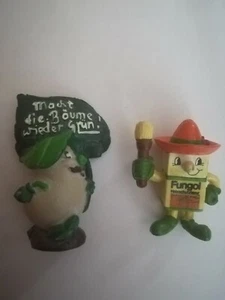 2  ALTE WERBE FIGUEREN -  FUNGOL HOLZSCHUTZLASUR / WILLI WIPFEL - Picture 1 of 3