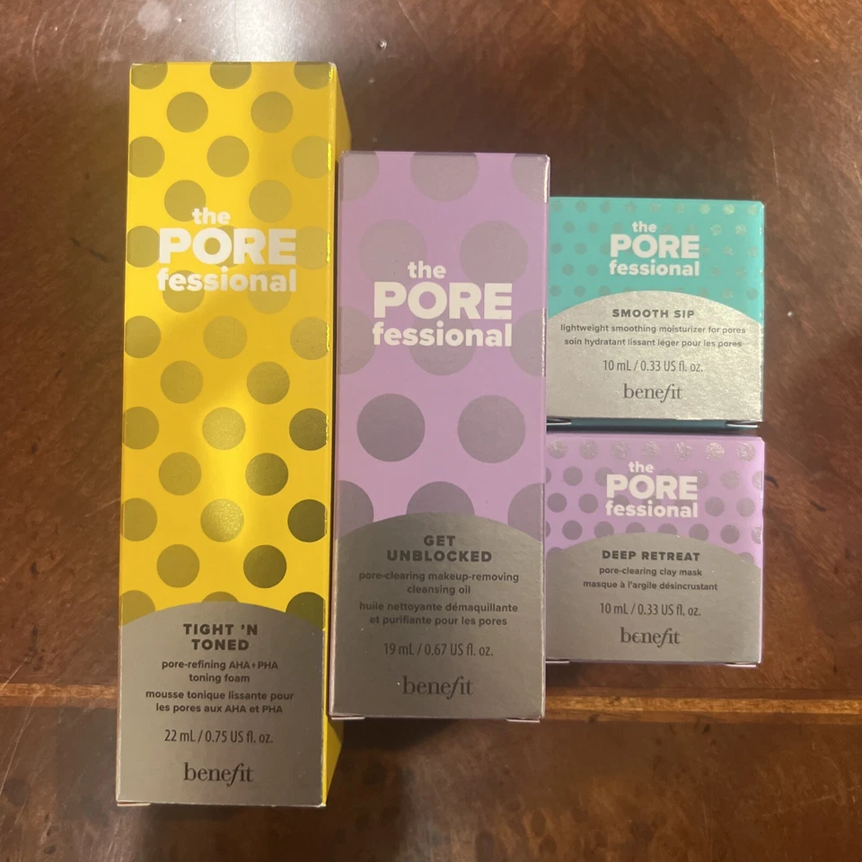 Juego de 4 The POREfessional Tonificado Apretado, Desbloquear, Retiro Profundo, Sorbo Suave Foto 1 de 1