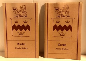 2 books Curtis family history records genealogy 1972 reprint of 1929 book VGC - Bild 1 von 6