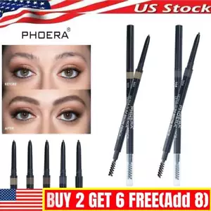 PHOERA ULTRA DELGADO DELINEADOR DE CEJAS LÁPIZ-BROCHA SPOOLIE MAQUILLAJE DE CEJAS RETRÁCTIL - Imagen 1 de 14