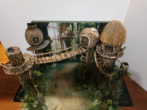 Custom Star Wars diorama - Ewok Village for 3,75" figure Cover