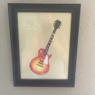 Gibson Les Paul Standard Cherry Sunburst Electric Guitar Framed Cross Stitch - Image 1 of 3