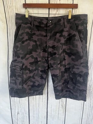 Pantalones Cortos Polo Sur Para Hombre Carga Camuflaje Negro Gris Bolsillos Cintura Ancha 40 Foto 1 de 4