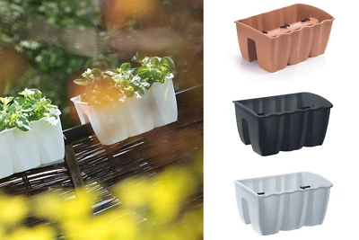 Elegant Balcony Flowerpot Bridge for Railings Indoor Outdoor 3 Colours 12L - Image 1 of 4
