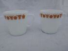 Corelle Butterfly Gold Corning Ware Pyrex Coffee Tea Cup Mugs Lot Of 2
