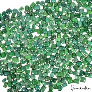 Certified 1 Kg Natural Green Emerald Mix Cabochon Loose 10-21mm Gemstones~370 Pc - Picture 1 of 7