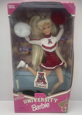 Barbie Cheerleader Alabama Crimson Tide Blonde 1996 Mattel Special Edition NEW - Image 1 of 4