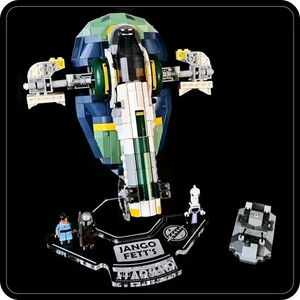 Display stand angled for Lego 75433 Jango Fett's Starship+Minifigs plate (A1121) - Picture 1 of 12