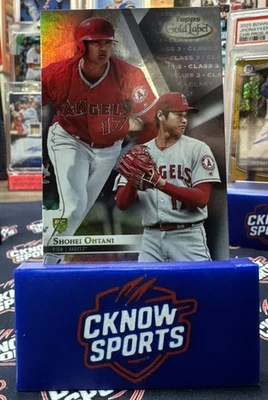 2018 Topps Gold Label - Shohei Ohtani 17 Class 3 (RC) Los Angeles Angels/Dodgers - Image 1 of 3