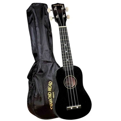 Diamond Head Soprano Ukulele | Black - Image 1 of 4