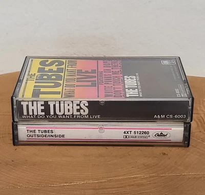 2x Lot THE TUBES Cassette Tapes  Outside/Inside and What Do You Want From Live - Imagem 1 de 4