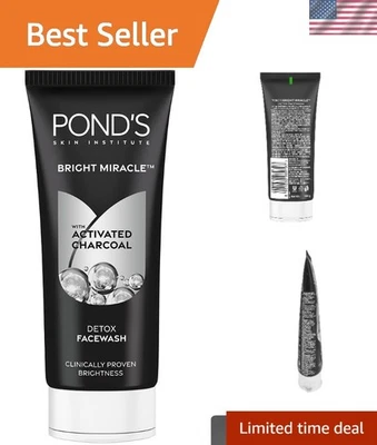 Lavado facial de carbón activado Bright Miracle 100 g - Limpieza profunda e hidratación Foto 1 de 4