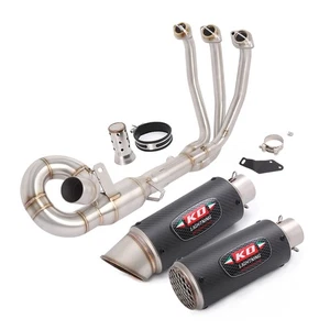 For CF-Moto 675SR 2024-2025 675NK 2025 Full Exhaust Front Pipe 2" Carbon Muffler - Picture 1 of 12