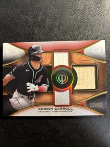 2025 Topps Tribute CORBIN CARROLL Game Used Triple Relic /75 #TTR-CC Arizona - Picture 1 of 4
