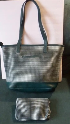 Thirty One Little Dreamer Dotty Weave Bolso Cartera-Tote y Bolso de Maquillaje-¡COMO NUEVO! Foto 1 de 4
