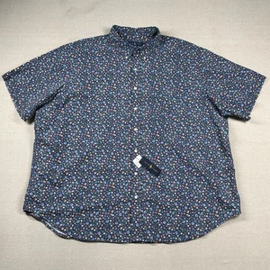 Camisa Ralph Lauren Para Hombres 3xb Grande Estampado Floral Botones Campamento Manga Corta Tejida - Imagen 1 de 9