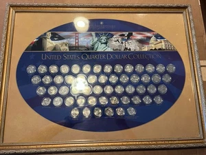 US Commemorative Gallery 50 US Quarter Dollar Collection Display Uncirculated - Picture 1 of 10
