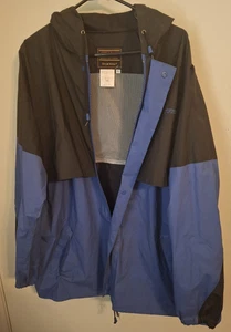Stearns drywear hooded jacket XL Black and Blue Zipped front Caped shoulders. - Picture 1 of 11