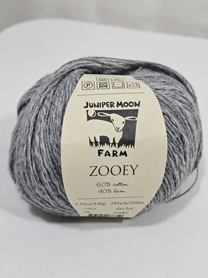 Juniper Moon Farm Zooey Yarn 60% Cotton 40% Linen 1x100g Grey Beige Col. 06 - Image 1 of 3
