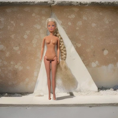 Muñeca clon Barbie Steffie Love Simba Toys pelo largo rubio desnudo 4 roble C264 Foto 1 de 4