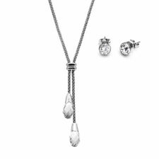 AURA LARIAT NECKLACE WITH MATCHING CRYSTAL Stud Earings SWAROVSKI RRP £80 New