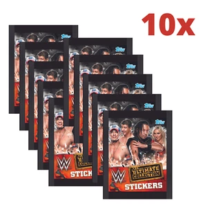 10x Packs Sealed Topps WWE Ultimate Collection Stickers 50 Stickers - Picture 1 of 5
