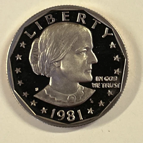 1981 S PROOF SUSAN B ANTHONY DOLLAR FROM PROOF SET Cover