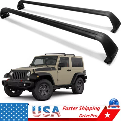 Roof Rack Cross Bars Fit for 2007-2024 Jeep Wrangler JK JL Gladiator JT 2&4 Door Foto 1 de 4