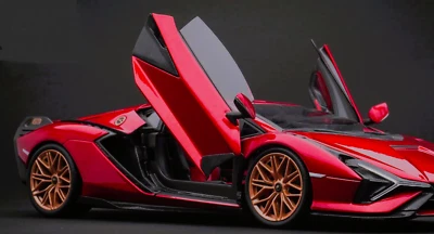 Hipercoche de carreras Lamborghini con original Llantas Custom Built MODELO ESCALA 1:18 Foto 1 de 4
