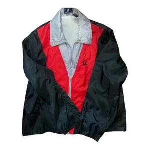 PGA Tour Vintage Men's Black, Red, & Gray Windbreaker Jacket Large EUC - Picture 1 of 4