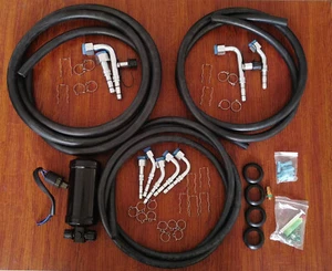 Universal Air Conditioning A/C Hoses Easy Clips Fittings Drier O-rings Kit SS - Picture 1 of 1