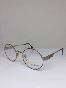 New Vintage Byblos 513 Round Eyeglasses C. 3026 Tiger Tortoise with Gold 51-21mm - Picture 1 of 12