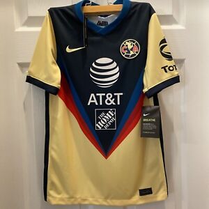 Nike Club America 20-21  Home Youth Soccer Jersey Sz L NEW Small Hole On Sleeve