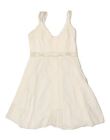 FLAVIO CASTELLANI Womens Sleeveless A-Line Dress IT 44 Medium White Cotton AH09