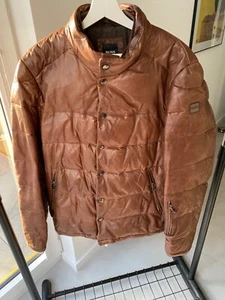 Hugo Boss Lamb Leather jacket coat Men's size 50 / M | With Defects - Picture 1 of 20