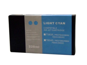 InkOwl 220ml LIGHT CYAN Compatible Cartridge for EPSON Stylus Pro 7800 9800 - Picture 1 of 1