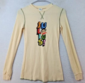 NEW Paul Frank Girls Youth Small Ivory Julius Logo L/S Thermal Shirt - Picture 1 of 8