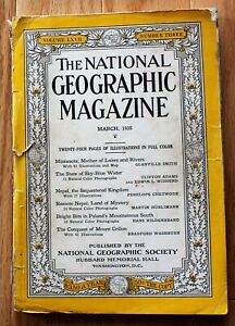 National Geographic March, 1935; Minnesota; Nepal; Mount Crillon; Poland