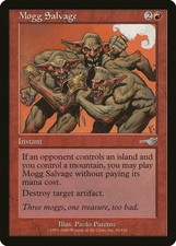 Mogg Salvage Nemesis HEAVILY PLD Red Uncommon MAGIC THE GATHERING CARD ABUGames