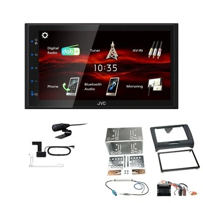 JVC KW-M180DBT 2DIN DAB+ Autoradio für Audi TT 2006-2014 schwarz Teilaktiv - Bild 1 von 4