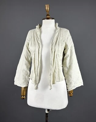 Women ABSOLUT by ZEBRA Beige Wool Blend Open Front Sweater Cardigan Size 1 - Image 1 of 4