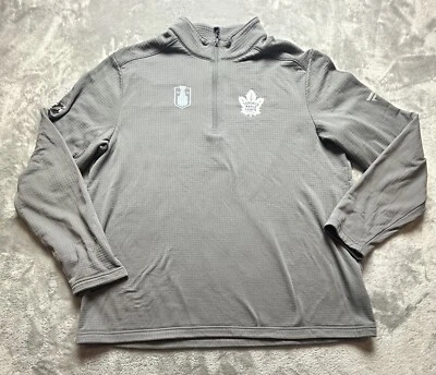 2022 Maple Leafs Stanley Cup Grey  Quarter Zip 2XL - Image 1 of 4